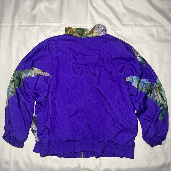 Vintage 80's 90's RE Sport Retro Womens Size PM Windbreaker Bomber Jacket - Picture 3 of 7